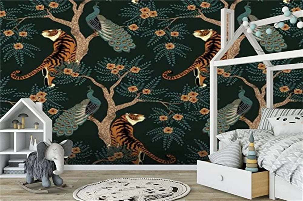 Black Peacock Wallpaper