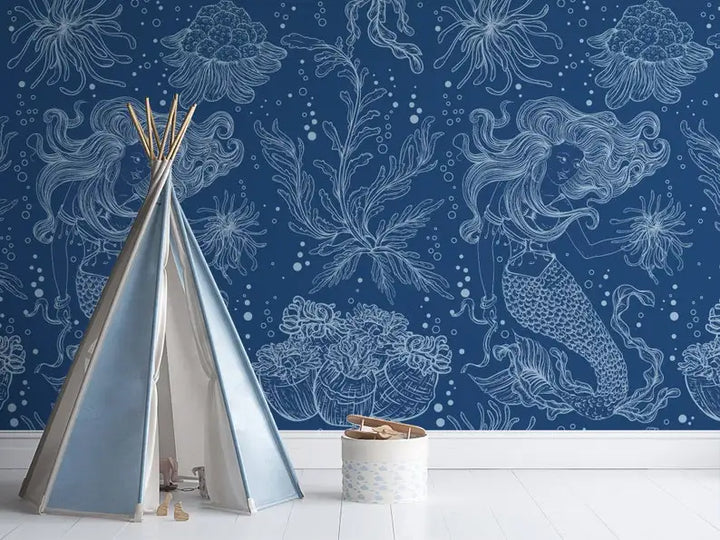 Blue Mermaid Wallpaper
