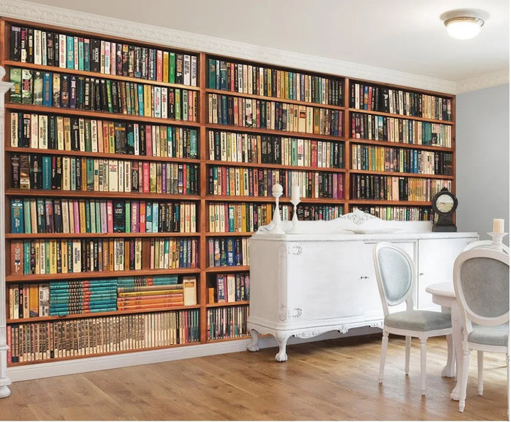 Bookshelf Peel And Stick Wallpaper