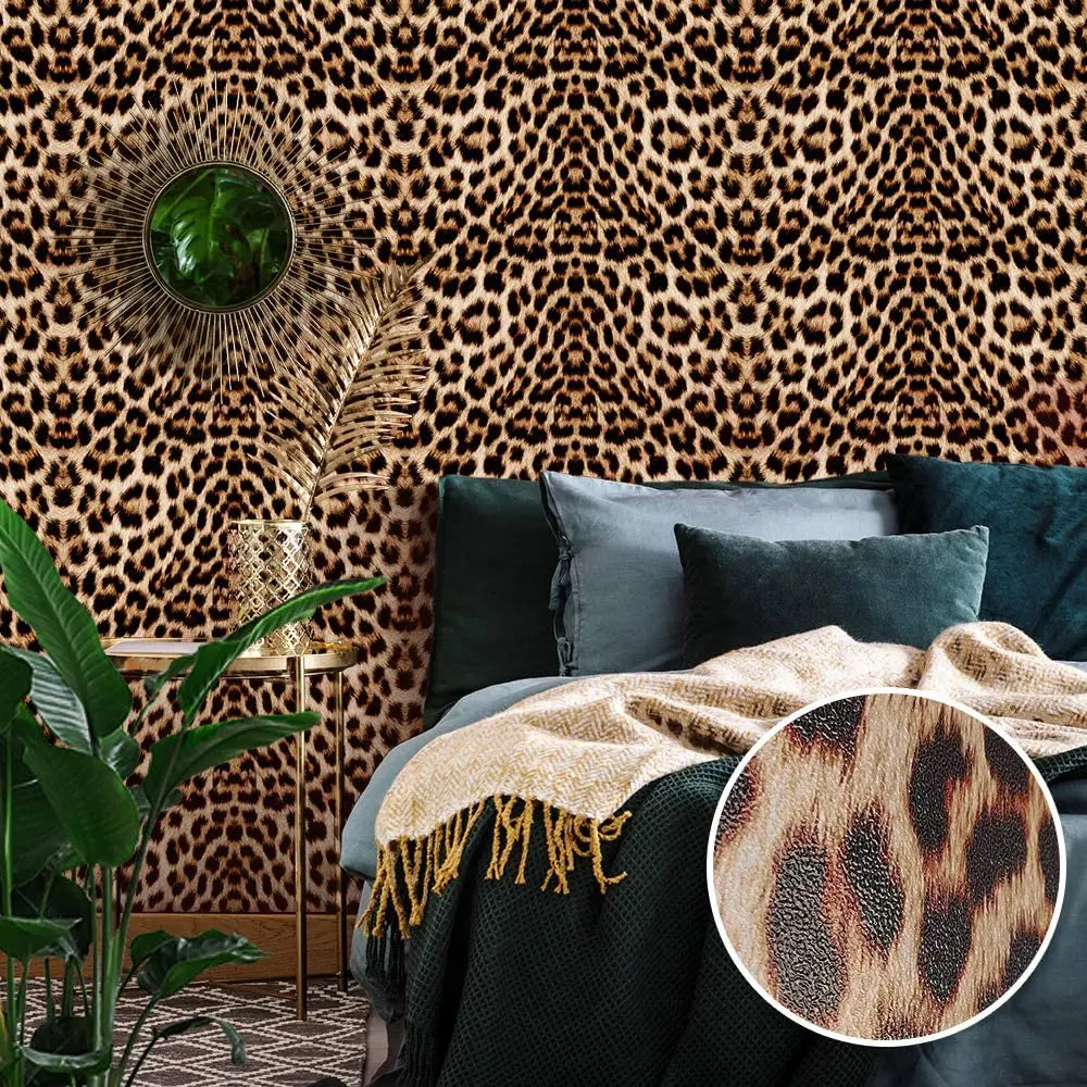 Cheetah Print Bedroom Wallpaper