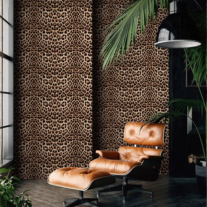 Cheetah Print Bedroom Wallpaper