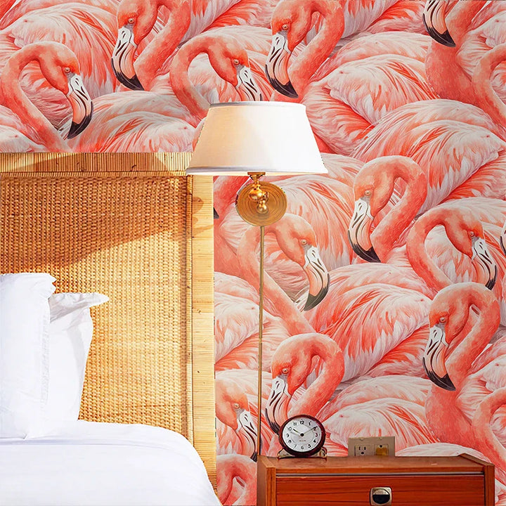 Flamingo Wallpaper Bathroom