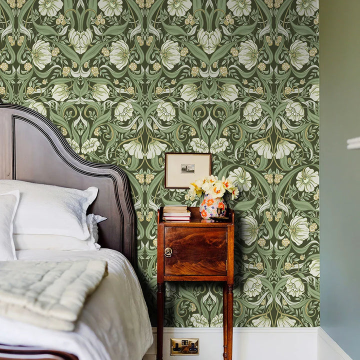 Green Chinoiserie Wallpaper