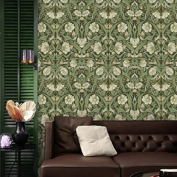 Green Chinoiserie Wallpaper