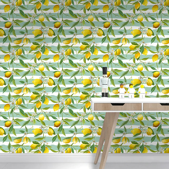Lemon Peel And Stick Wallpaper