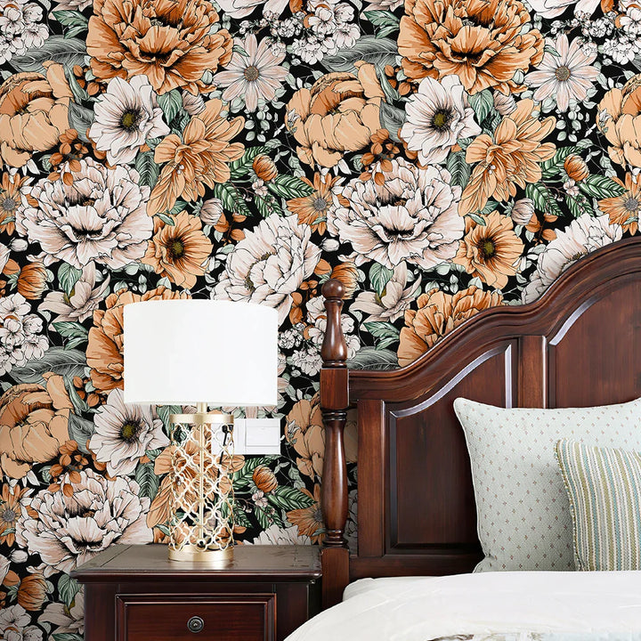 Peony Pattern Wallpaper